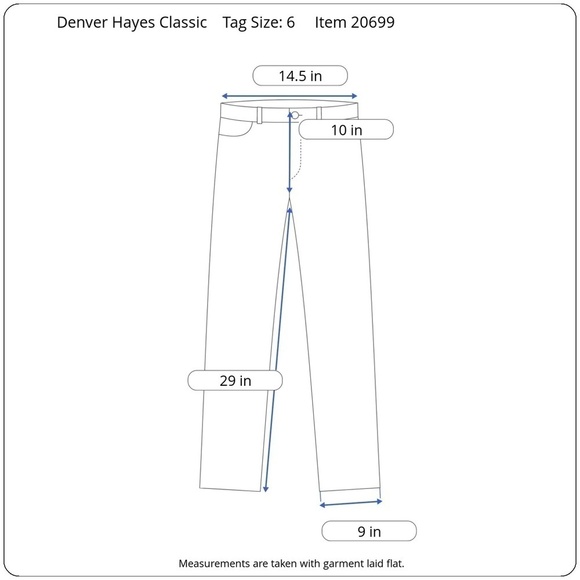 Denver Hayes Classic Fit Jeans Size 6-30 Light Blue Bootcut High Rise - Picture 4 of 8